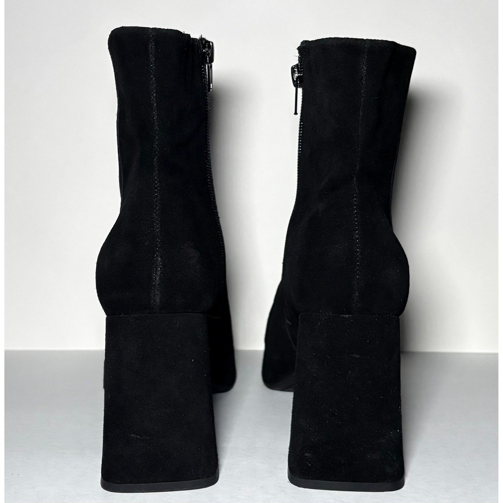 Dolce Vita Womens Gracey Platform Bootie Black Suede Square Toe Size 8.5 - Picture 4 of 8